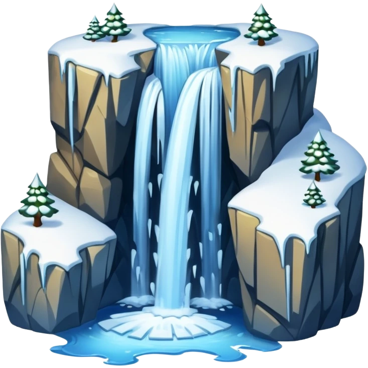 winter snow waterfall emoji