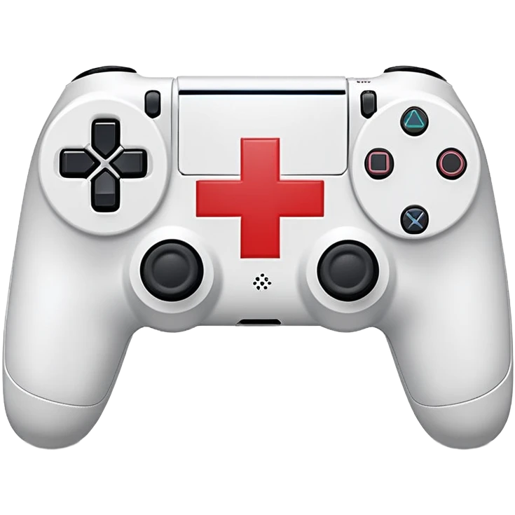 Playstation 4 bakje met rood kruis op emoji