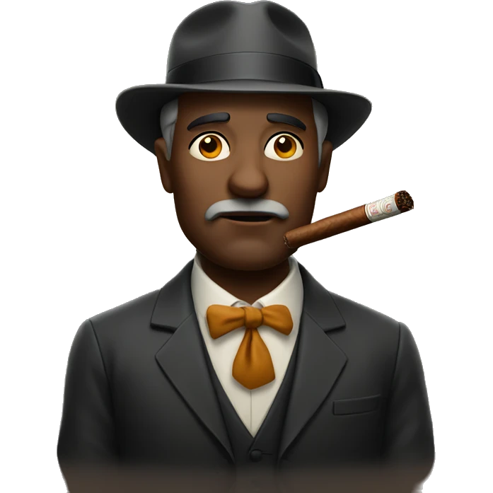 serious man with cigar emoji