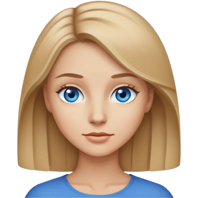 Light brownish/ dark Blonde, blue eyes women  emoji