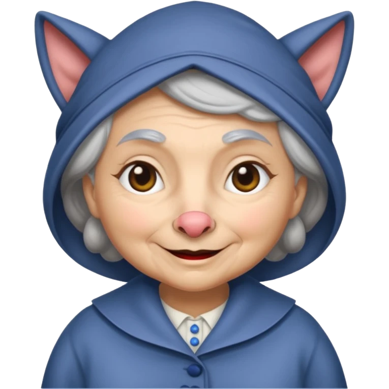 The big bad wolf is wearing Grandma's clothes. emoji
