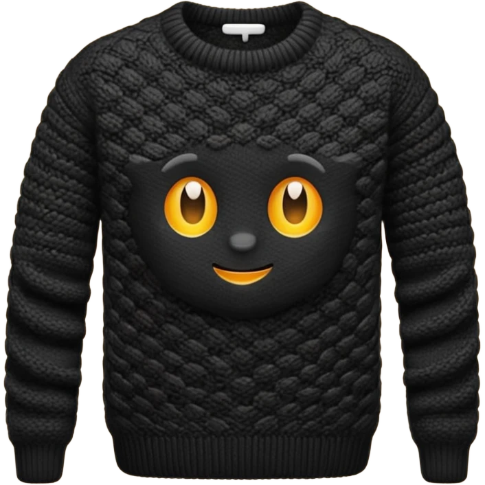 sweter:negro emoji