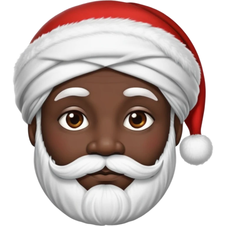 black faced santa with turban emoji