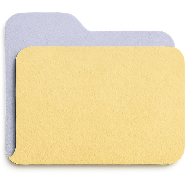 soft pastel aesthetic file folder sticker icon with a pastel yellow background emoji