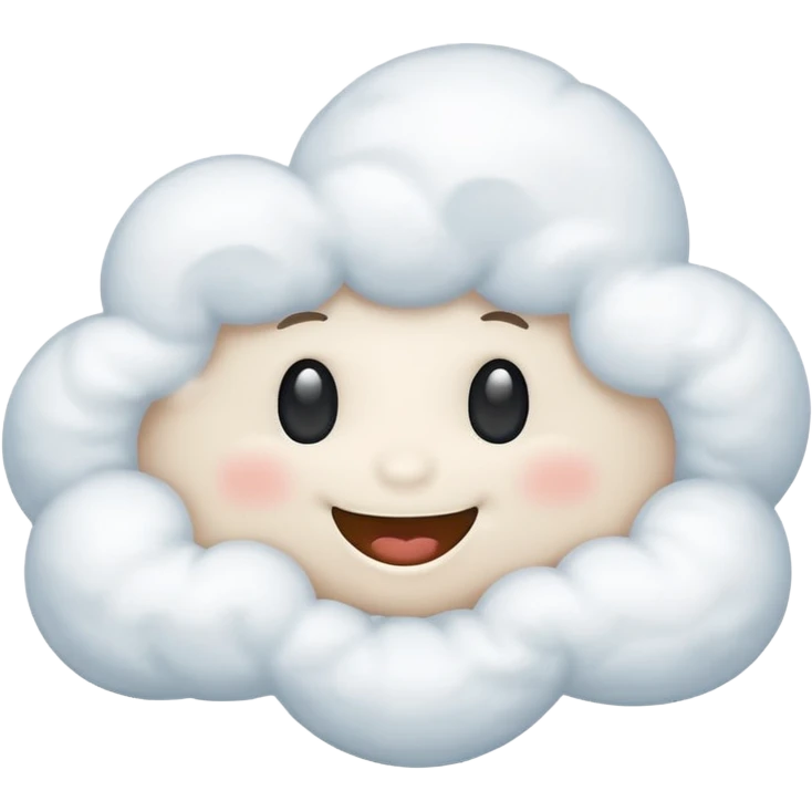 nube sin rostro pero feliz emoji
