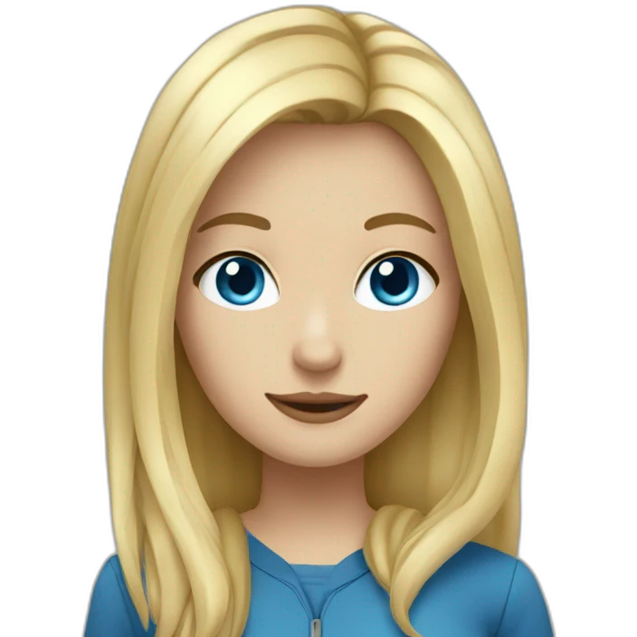 programmer girl beautiful blonde hair blue eyes emoji