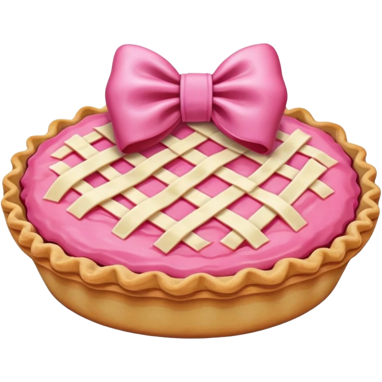 Pink pie with bow  emoji