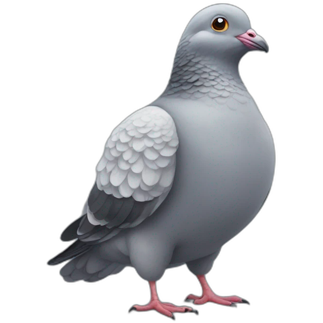 fluffy pigeon emoji