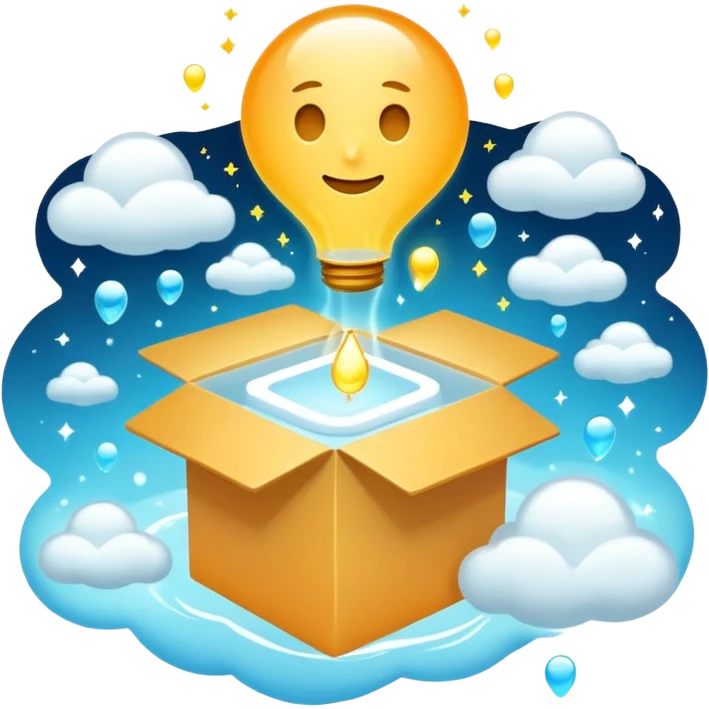 a thought that is outside of a box emoji