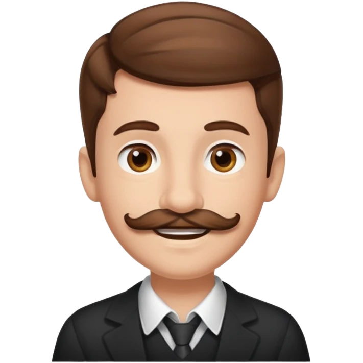 mustache Young boy,Big mustache. emoji