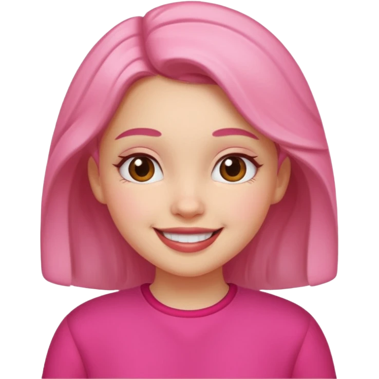 Lil tint girl pink and red emoji