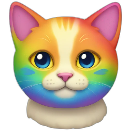 Rainbow cat emoji