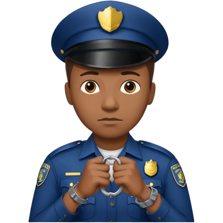 kelepçe tutan zenci polis emoji