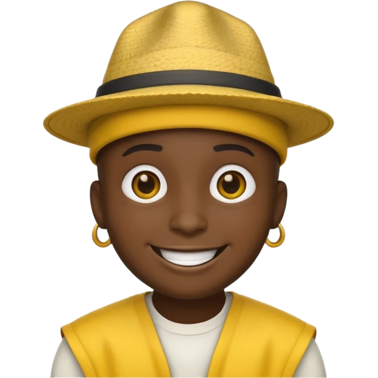 Hotep hat on smiling yellow emoji emoji