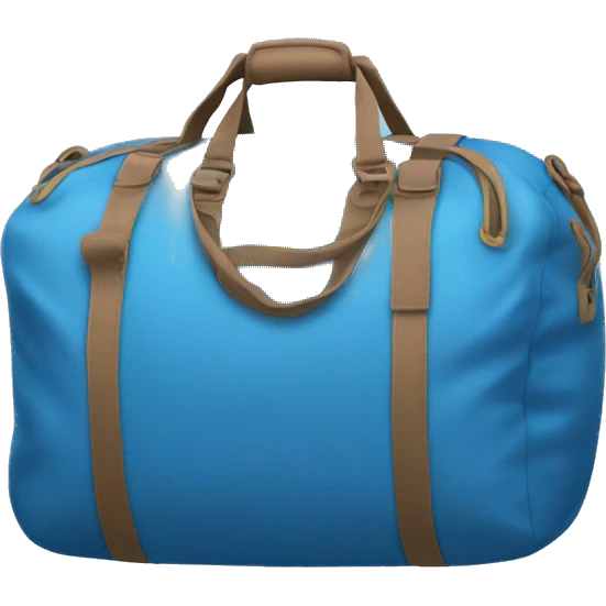 Blue duffel bag emoji
