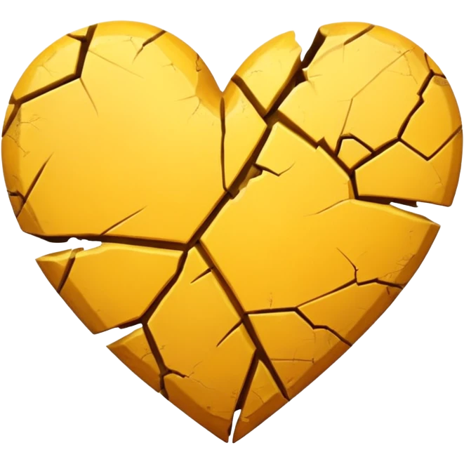 Broken yellow heart emoji emoji