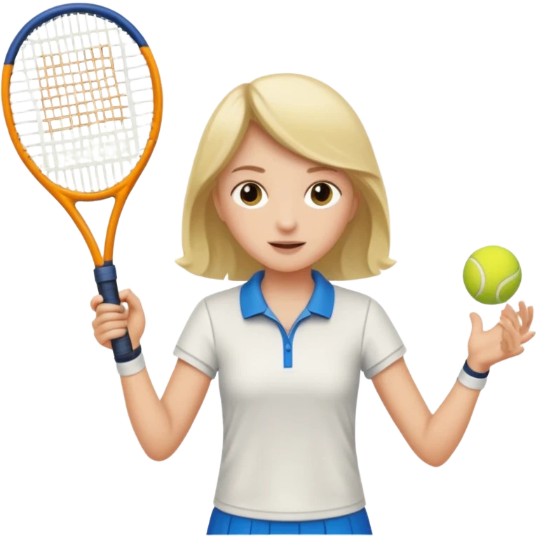 Riley playing tennis emoji