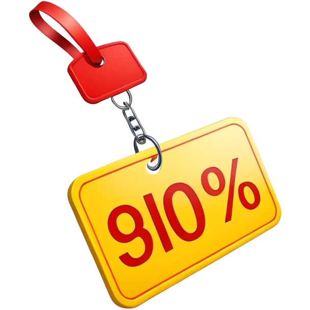 price tag with discount emoji