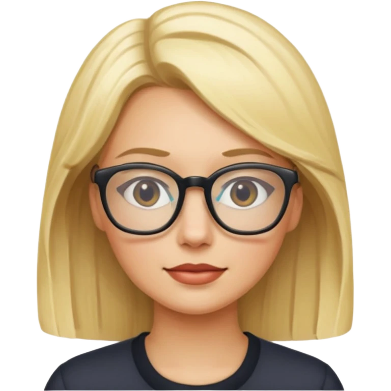 Sexy blonde with glasses emoji