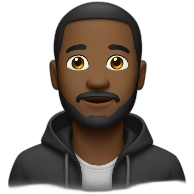 Homme noir trisomique emoji