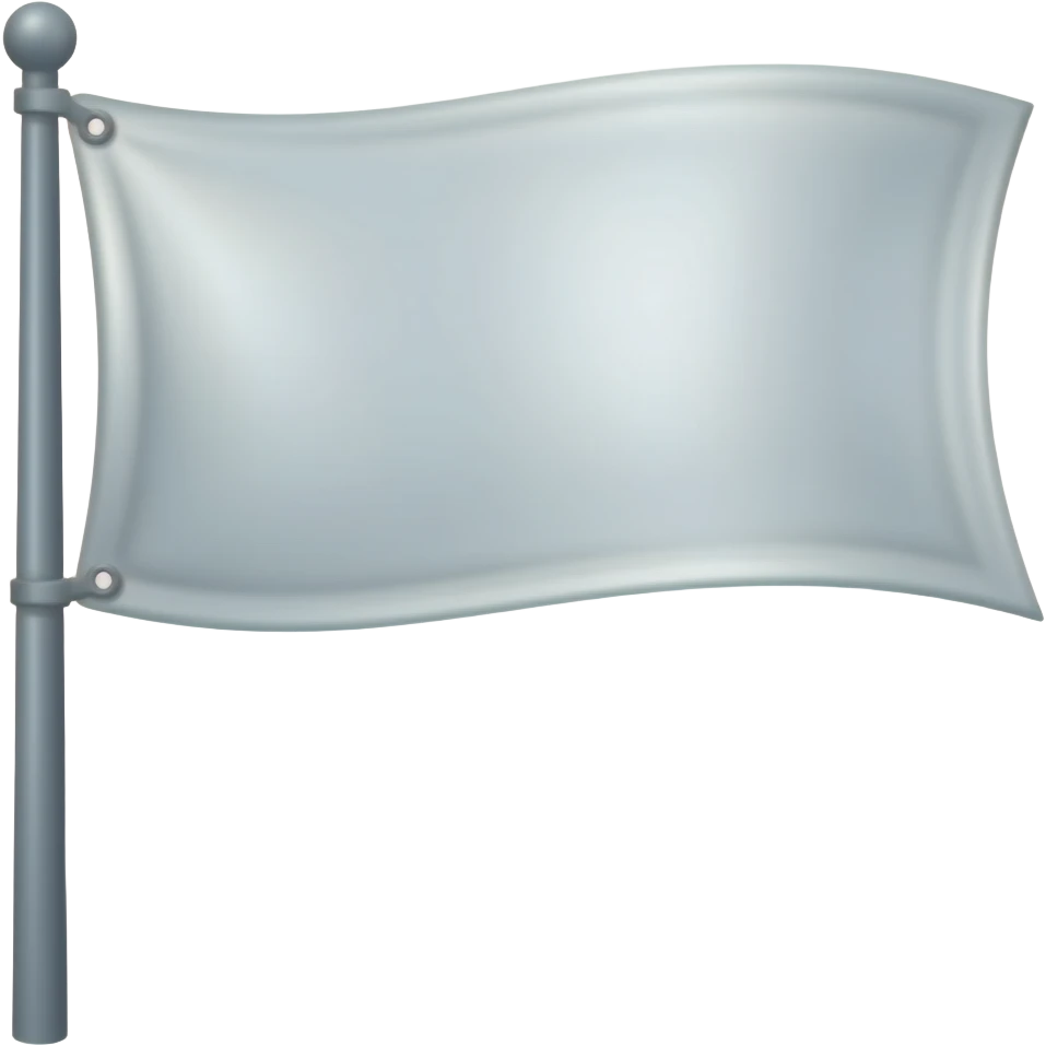 Pancarta rectángular blanca con un palo del centro emoji