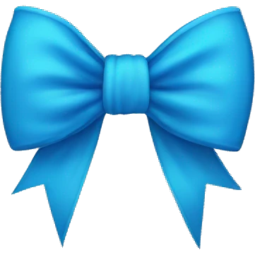blue bow emoji