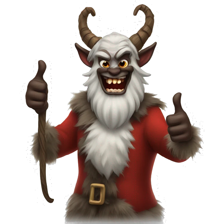 Krampus giving a thumbs up emoji