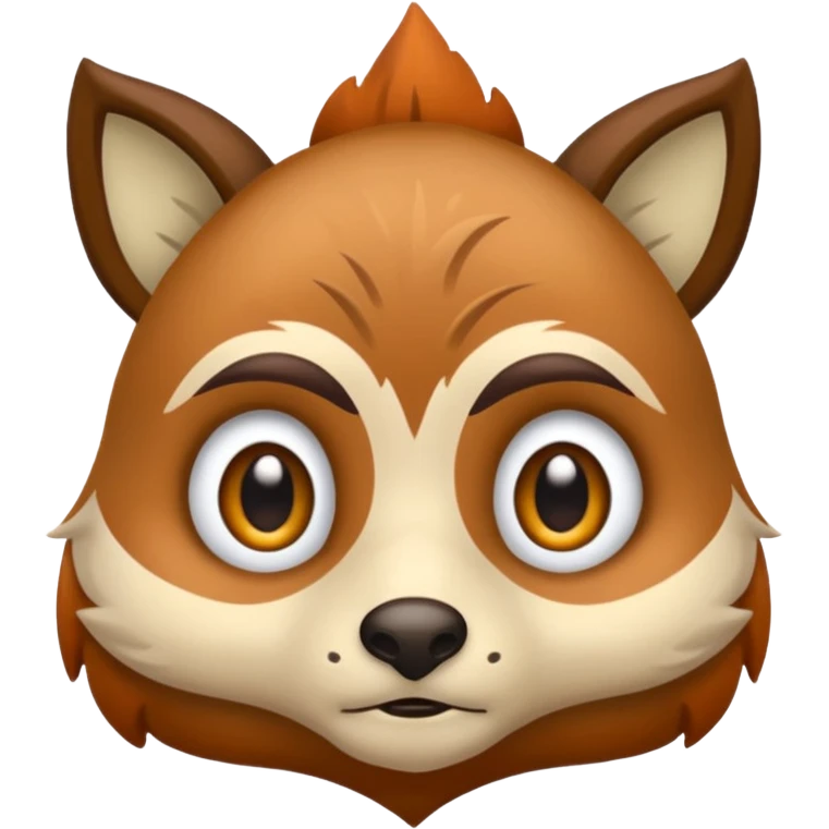 woodland spirit skeptical look with one brow raised emoji