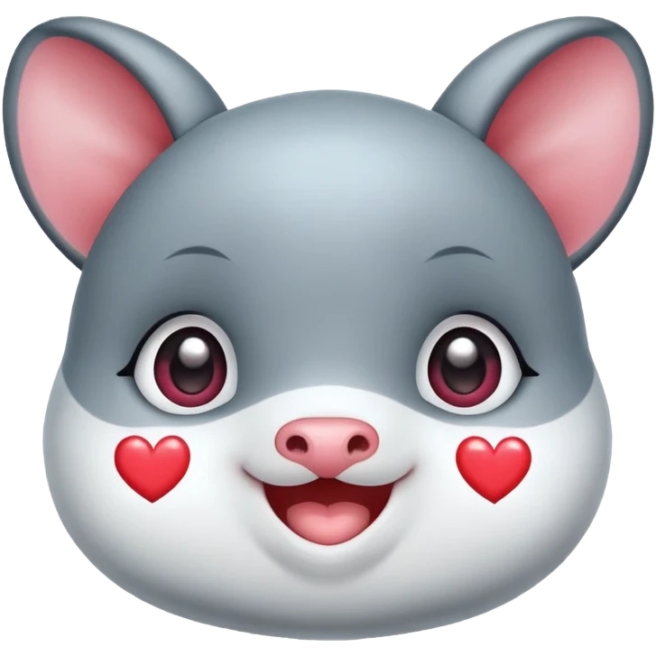 Vaquita con corazones en los ojos emoji