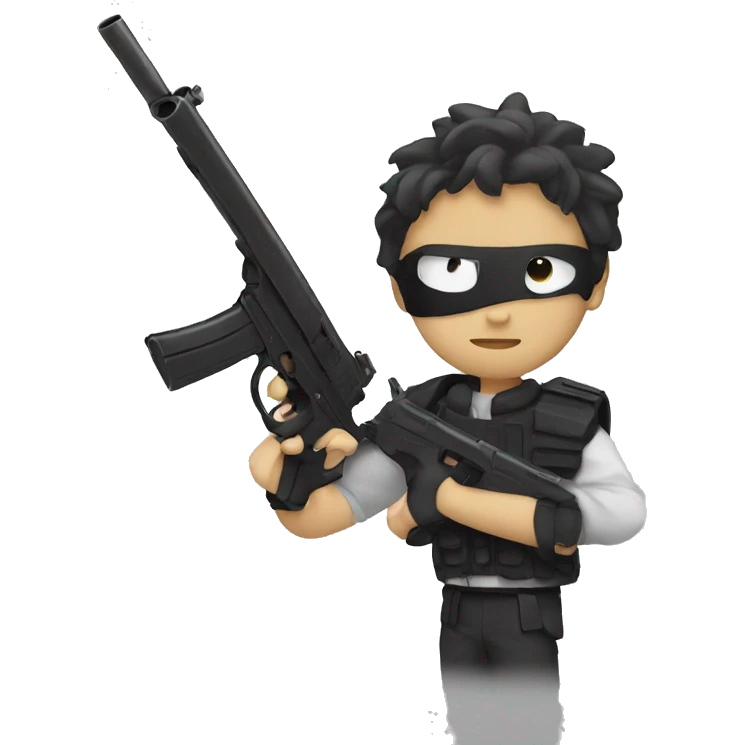 gojo with a gun emoji