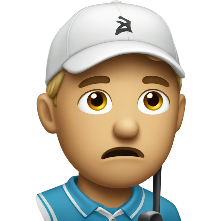 Crying golfer emoji
