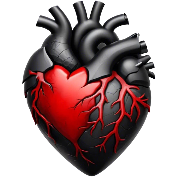 Edgy dark heart  emoji