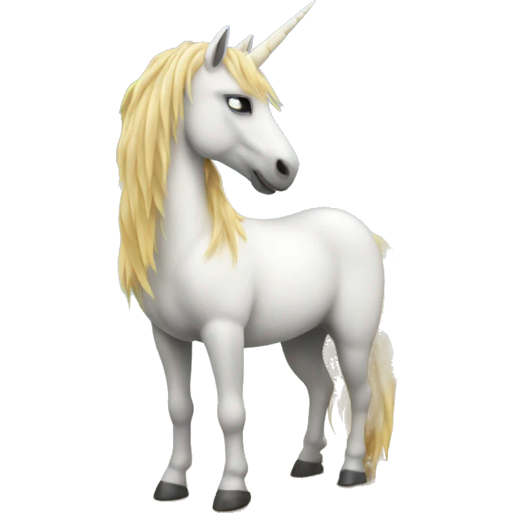 a Unicorn who is under a palm tree emoji