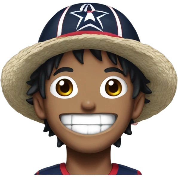 Luffy from one piece wearing Houston Texans jersey emoji