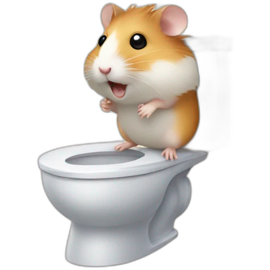 hamster on toilet emoji