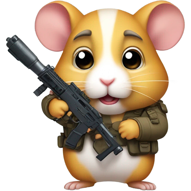 hamster ith a rifle emoji