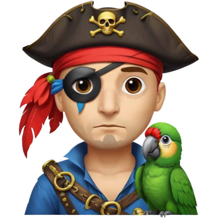 pirate and parrot emoji