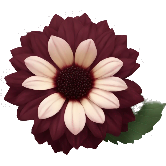 give me a black dahlia flower with a burgundy red color emoji
