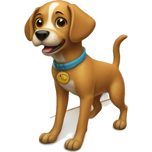 Dog riding surfboard emoji