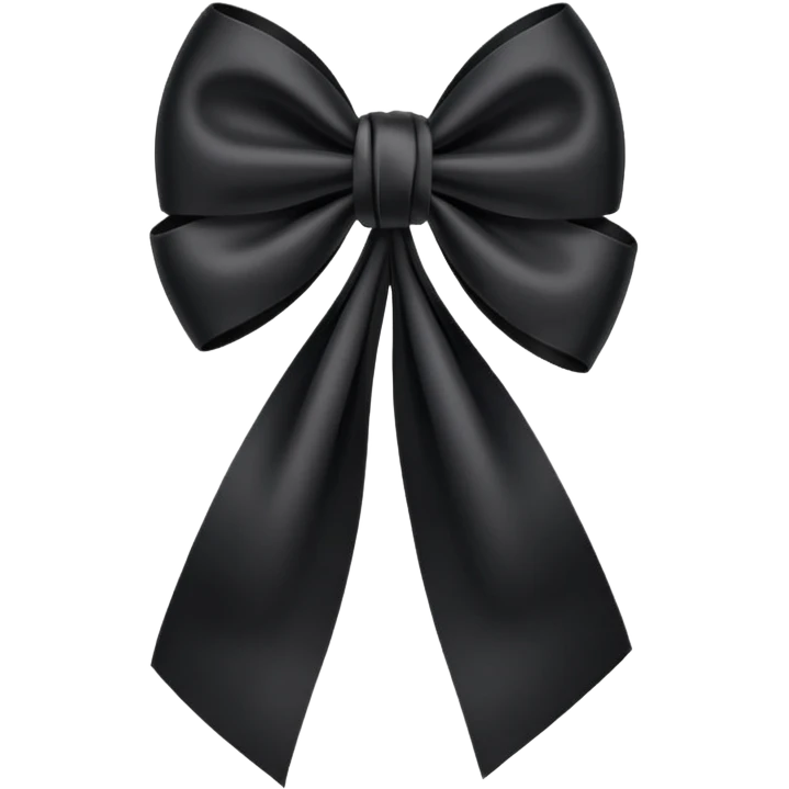 Black bow emoji