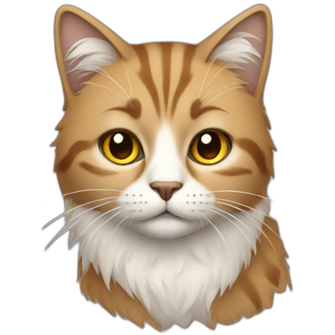 Cat wearing a fur coat emoji