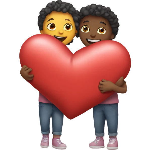 Heart with hugs emoji