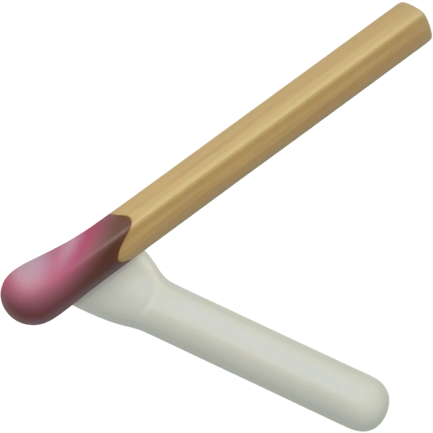 match stick with pink flame emoji