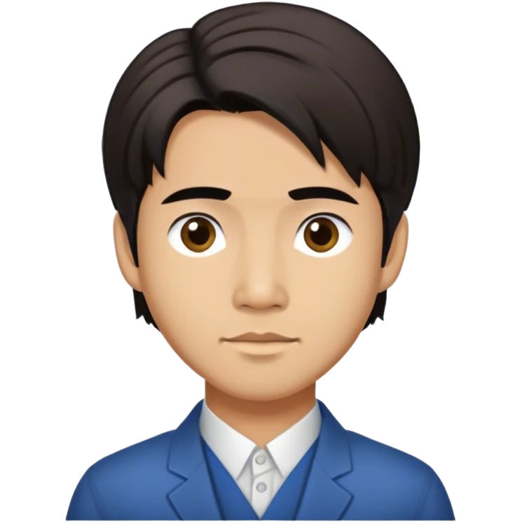 Vietnamese Guy with Sidepart 7/3 Hairstyle emoji