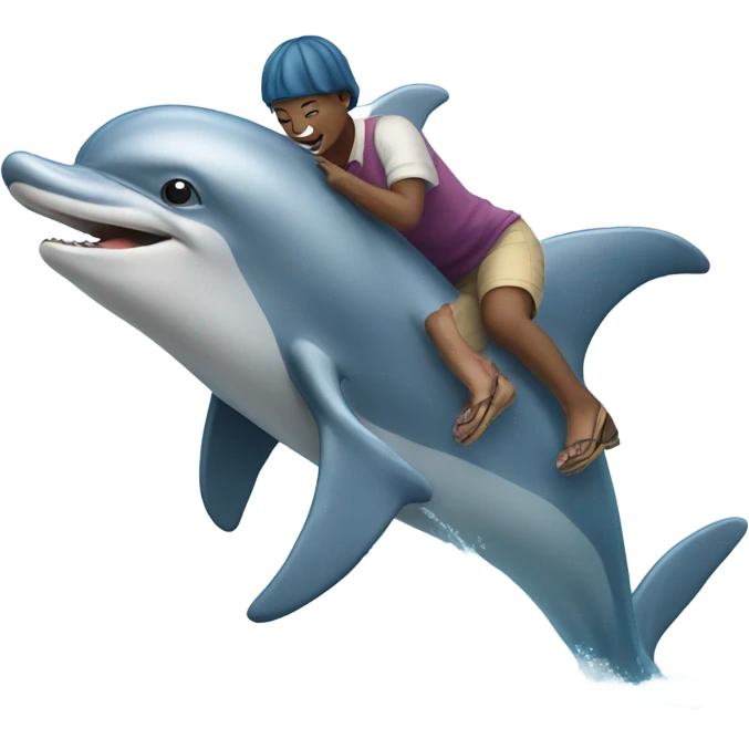 Person riding a dolphin  emoji