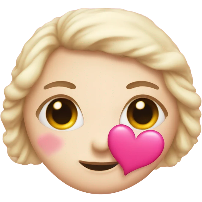 Kissy face with pink heart  emoji