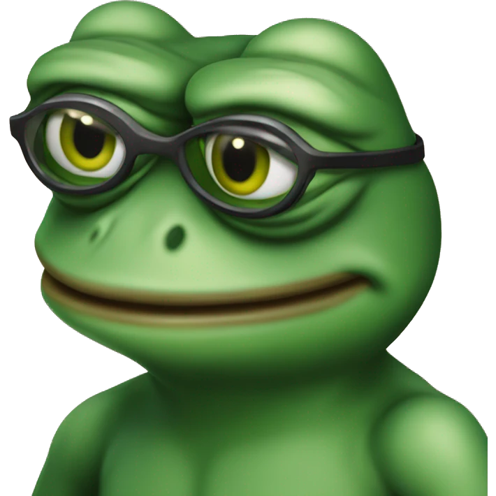 a pepe frog as a software developer emoji