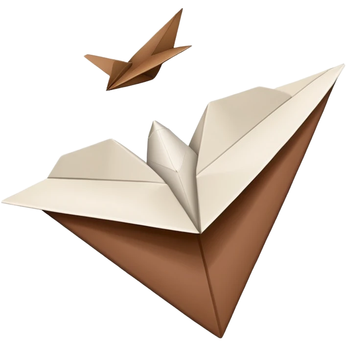 Brown heart with a paper airplane emoji