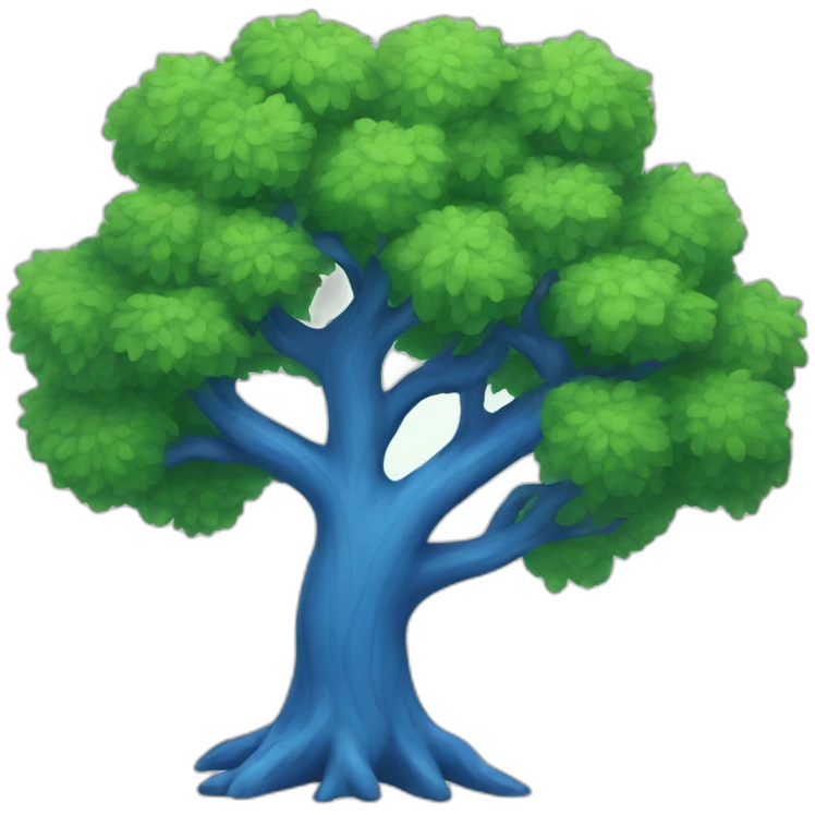 Blue tree emoji