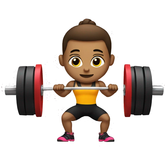 Olympic weightlifter snatch emoji